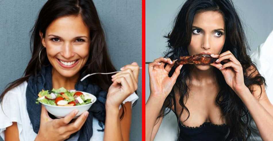 Девушка-блогер показала, как изменилось ее лицо после того, как она отказалась от вегетарианского рациона и снова начала есть мясо спустя 4 года