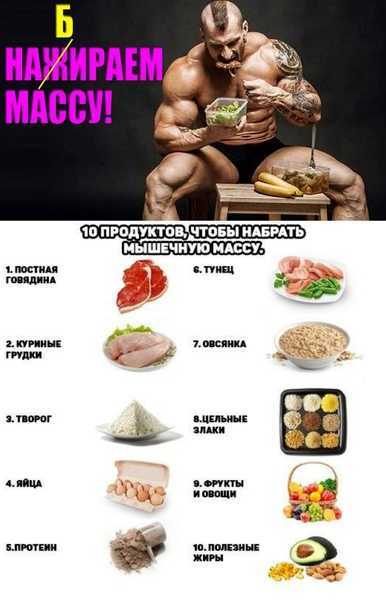 10 лучших продуктов для наращивания мышечной массы
