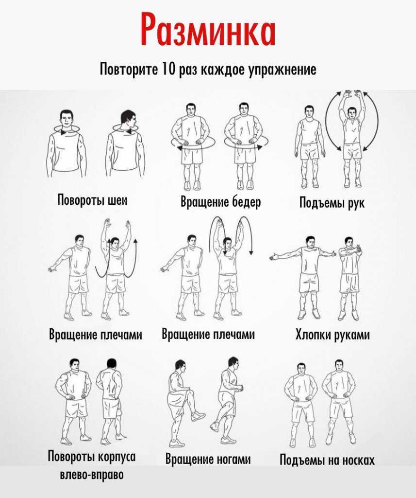 Разминка перед тренировкой дома и в тренажерном зале для девушек